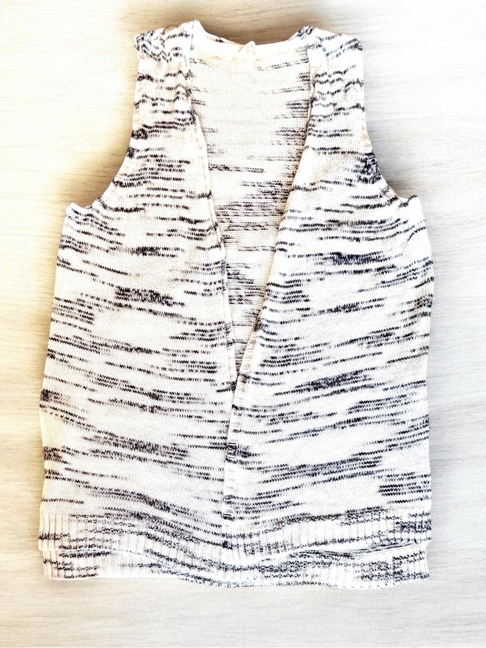 Faded Glory Midi Sleeveless Black & White Sweater Vest Size 2XL